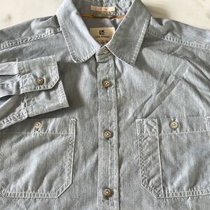 Life Khaki Slim Fit Double Pocket Button Front Shirt Mens M